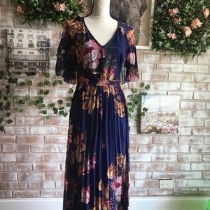 Blue floral dress